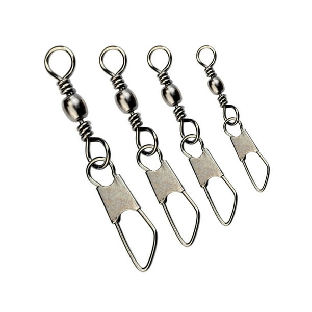 Eigraketly * Conector giratorio de pesca de 100 piezas, rodamiento de acero inoxidable, anzuelo rodante, herramientas a presión, accesorios de repuesto en Pescar en forma de 30 mm Eigraketly OD027822-03