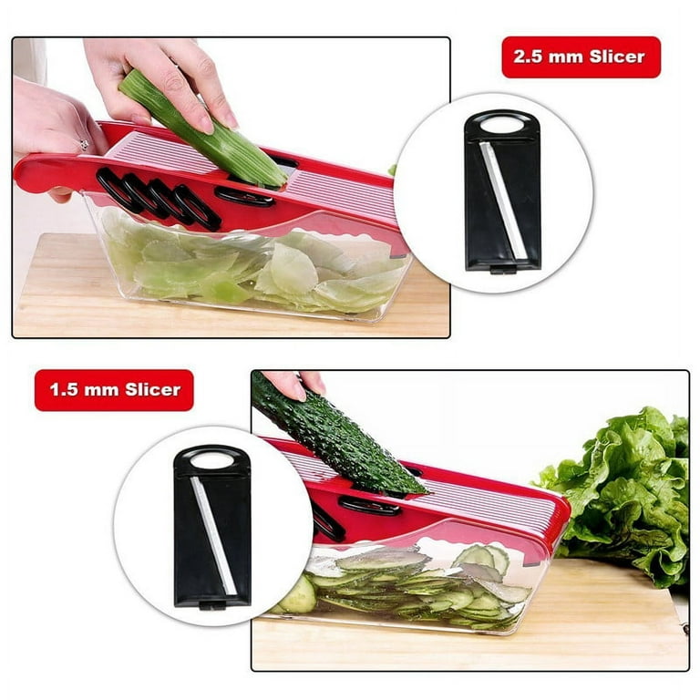  Food Dicer 5 Blades, Onion Dicer Chopper for Kitchen