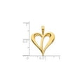 thumbnail image 3 of 14k Yellow Gold Open Heart Pendant for Women, Modern Symbol of Love, Sleek Minimalist Charm, Elegant Anniversary and Everyday Jewelry, 3 of 6
