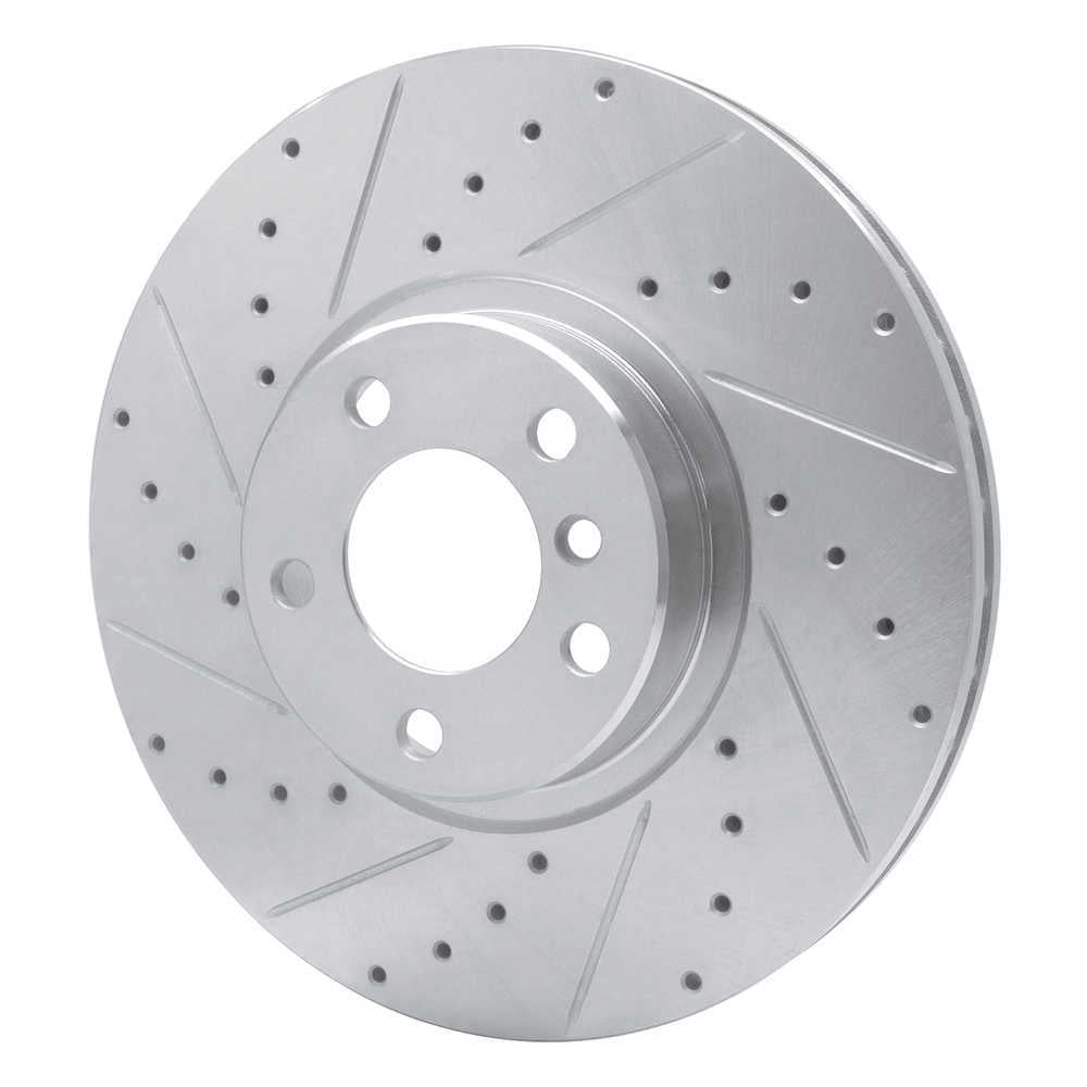 Dynamic Friction Company 631-31142L DFC Brake Rotor - Drilled And Slotted - Silver