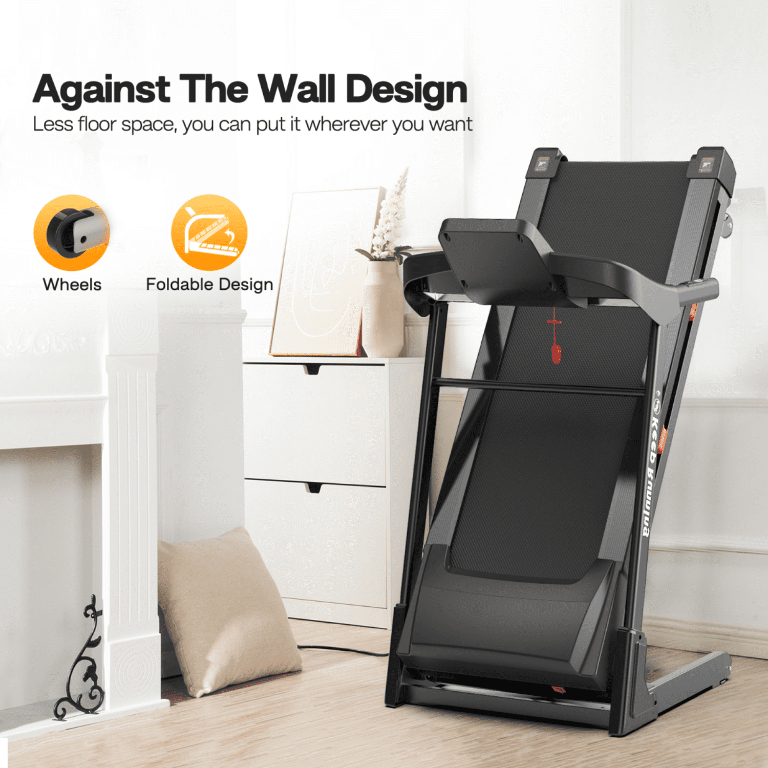 Electric Treadmill with Automatic Incline, 3.5HP Motor, 400LB Capacity, Bluetooth MP3, Shock Absorption, Foldable, APP Integration, 12 Training Programs, LCD Display