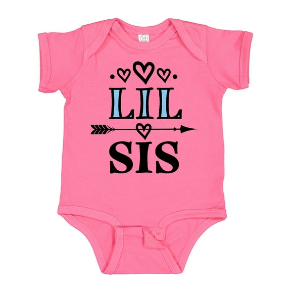 Inktastic Lil Sis Girls Sister Announcement Girls Baby Bodysuit