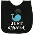 thumbnail image 2 of Inktastic Just Arrived Baby Boy Whale Newborn Bib, 2 of 3
