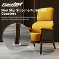thumbnail image 5 of Ezprotekt 1.6 inch Clear Non Slip Furniture Pads for Hardwoods Floors, 16 Pcs Non Skid Round Rubber Furniture Coasters Cups Floor Protectors for Sofa Bed Couch Chair Desk, Prevent Scratches, 5 of 7