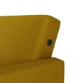 DHP Paxson Futon with USB Port, Convertible Sofa Bed, Mustard Linen