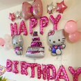 thumbnail image 5 of Banner de feliz cumpleaños de Hello Kitty, divertido juego de números, suministros para fiestas de baby shower, decoraciones coloridas para niñas y niños, color rosa, 5 of 5