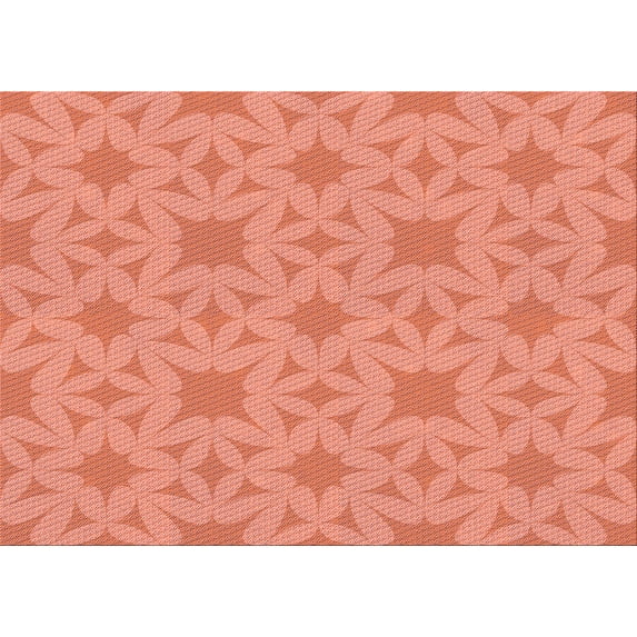 Ahgly Company Machine Washable Indoor Rectangle Transitional Bright Orange Area Rugs, 2' x 5'