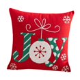 thumbnail image 2 of Funda de almohada navideña, regalo de Navidad con cremallera, decorativa de una sola cara. Estilo G, 2 of 9