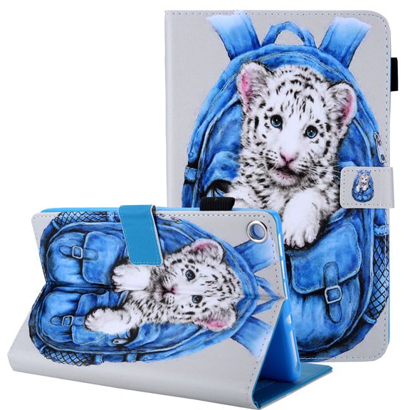 Fire HD 8 Case (2018/2017/2016, 8th/7th/6th Generation), Allytech Slim Folio Kickstand Auto Sleep Wake Magnetic Closure Cards Pocket Wallet Case Cover for Amazon Kindle Fire HD 8, Leopard