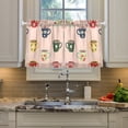 thumbnail image 6 of Coffee Mugs Kitchen Curtains Half Tier Curtain 2 Rod Pockets Bathroom Bedroom Cupborad Living Room 27"x24", 6 of 8
