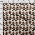 thumbnail image 3 of oneOone Polyester Spandex Brown Fabric Floral Sewing Material Print Fabric By The Yard 56 Inch Wide, 3 of 4
