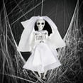 thumbnail image 5 of Halloween Skeleton Bride and Groom Hanging Decorations for Haunted House,Horror Bar,Party Scene,Spooky Props,Scary Trick or Treat Decor,12 Inch, 5 of 9