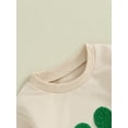 thumbnail image 5 of Jxzom Newborn Baby Boy Girl St. Patrick's Day Outfit 0 3 6 12 18 Months Lucky Clover Sweatshirt Romper Onesie Oversized Bodysuit, 5 of 8