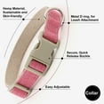 thumbnail image 3 of Plutus Pet Cotton Hemp Dog Collar and Leash Set, Adjustable Collar for Small, Medium, and Large Dogs, Heavy Duty and Soft on Skin, Hot Pink, M, 3 of 7