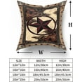 thumbnail image 3 of Western Texas Star Pillow Cover - Rustic Farmhouse Decorative Throw Pillow Covers Vintage Western Style Retro Cushion Cover for Sofa Car Bench Living Room Home Decor 18 x 18 Inch Set of 2, 3 of 6