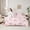 Grey Pink, variant on Feelyou Cartoon Pink Bow Twin Bedding Sets 7-Piece for Kids, Fashion Ribbon Bow-tie Bedding Comforter Set, Romantic Love Heart Reversible Sheet Sets, Ultra Soft Bedroom Decor