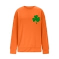thumbnail image 5 of Mifsaly St Patrick Day Sweatshirt Women Irish Shamrock Print St Patrick Sweatshirts Loose Crewneck Long Sleeve Pullover Tops Going Out Fashion Spring Fall Blouse S, 5 of 6