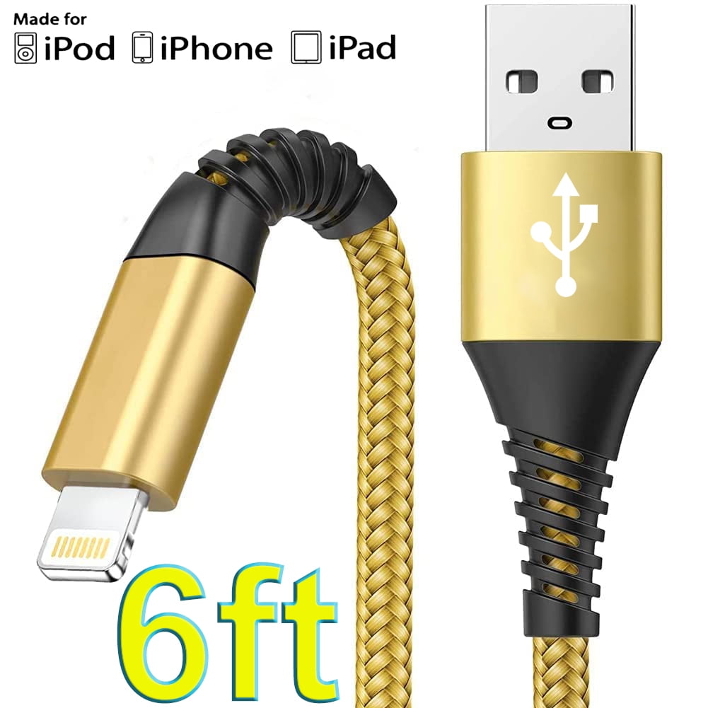 iPhone Charger Cord 6 Feet, XUDUO Long Lightning Cable Strong Nylon