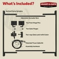 thumbnail image 3 of Adjust-A-Gate Steel Frame Gate Building Kit, 60"-96 Inch Wide Opening (2 Pack), 3 of 10
