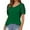 Green, variant on Lolmot Women's Summer Lace Short Sleeve V-Neck Tops Shirt Loose Casual Solid Color Tee Blouse