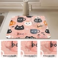 thumbnail image 4 of Dish Drying Mat Absorbent Dish Drainer Kitchen Counter 15.7x11.8inch Dish Drying Pad for Countertops Sinks Draining Racks Halloween Coffee Mug Pattern, 4 of 9
