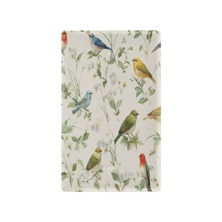 Unused Outlet Cover Switch Plate PC Material Electrical Outlet Covers Wall Plates with Screws Watercolor Birds Pattern