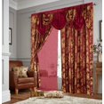 thumbnail image 4 of Cortina GLORY RUGS Jacquard borgoña-oro 140x213 cm, 4 of 9