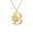 B, variant on Initial Letters Necklace with Rose for Women Stainless Steel 26 Alphabet Pendant Charm with Chain Gold Plated Z