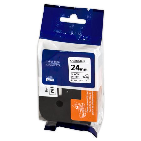 Compatible Replacement Cartridge for tze251 Label Tape  Black on White  24mm * 8m
