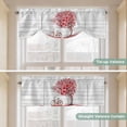 thumbnail image 5 of Valentine's Day Tie Up Valance Curtains for Windows, Kitchen Curtains Window Treatments, Love Trees Bike Romanic Grey Wooden Short Window Shades Valances for Bedroom Bathroom Cafe 54"x18", 5 of 8