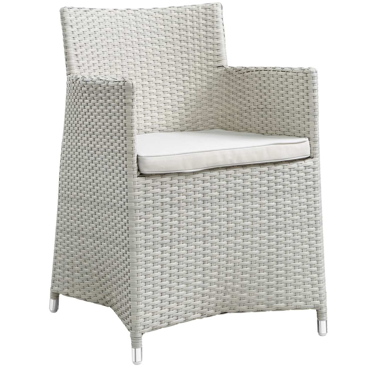 Gray White Junction Armchair Outdoor Patio Wicker Set of 2 - image 2 of 4