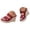 Red, variant on Espadrilles Wedge Slide Sandals for Women Arch Support Strappy Dress Shoes Ladies Outdoor Slip on Party Sandal Size 6.5 Black