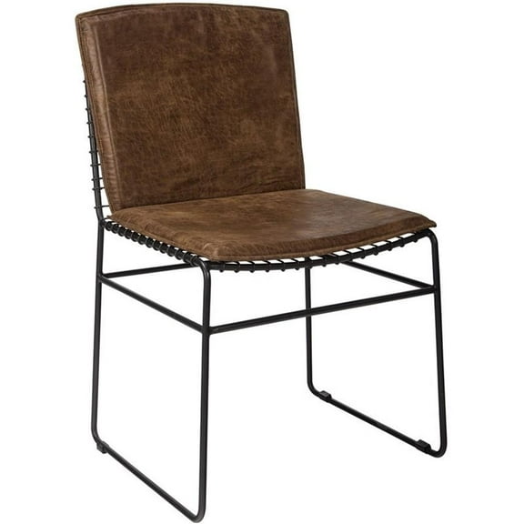 Coaster Sherman Upholstered Faux Leather Dining Chairs in Brown