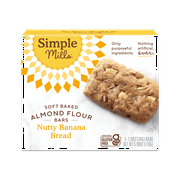 Simple Mills Soft Baked Almond Flour Bars, Nutty Banana Bread, Gluten-Free, 5 Count pack of 4