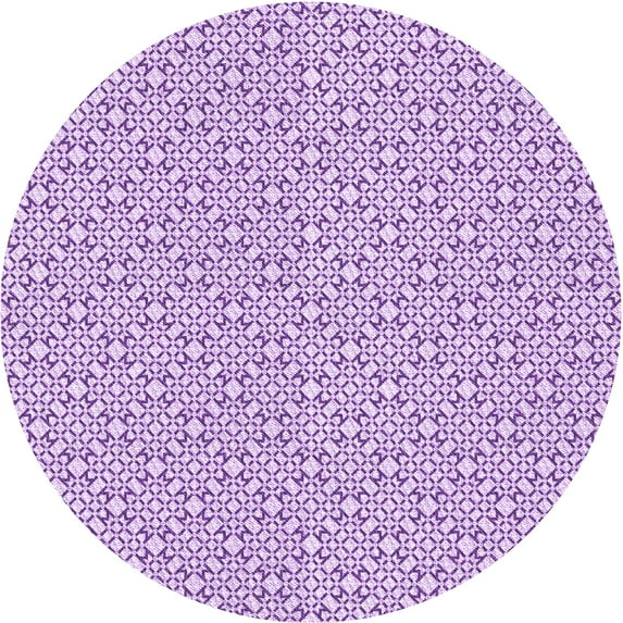 Ahgly Company Machine Washable Indoor Square Transitional Jasmine Purple Area Rugs, 3' Square
