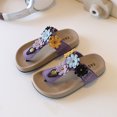 thumbnail image 2 of WNVMWI Little Girls Flip Flops Toddlers Summer Platform Sandals Kids Soft Soled Thong Sandal Childrens Beach Slippers Purple Size 6, 2 of 5