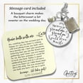 thumbnail image 2 of Bouquet Charm Bridal Memorial Missing Grandma Grandpa Wedding Day White Silver Frame, 2 of 10