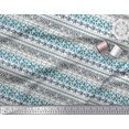 thumbnail image 3 of Soimoi Green Rayon Fabric Rose & Wild Animal Skin Patchwork Decor Fabric Printed BTY 56 Inch Wide, 3 of 3