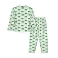 thumbnail image 2 of Goofa Cute Crocodile Printed Women’s 2 Piece Pajama Set Super,Pajamas Women's Long Sleeve Sleepwear Soft Button Down Loungewear Pjs Lounge Set Nightwear-Small, 2 of 9