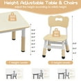 thumbnail image 3 of Height-Adjustable Kids Table and 2 Chairs Set with Graffiti Desktop, Toddler Table with Storage and Non-Slip Legs for Reading, Drawing, Playing, Eating, 3 of 9