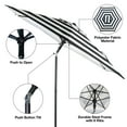 thumbnail image 5 of Mainstays 7.5' Round Market Push-up Patio Umbrella, Black & White Stripe, 5 of 6