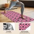 thumbnail image 4 of Pink Pug Puppies Hot Yoga Mat Towel Non Slip for Hot Yoga - Quick-Drying Yoga Mat Cover with 4 Corner Pockets with Travel Bag - Hot Yoga Towel Non Slip Grip Moisture Wicking Sweat 70"x26", 4 of 6