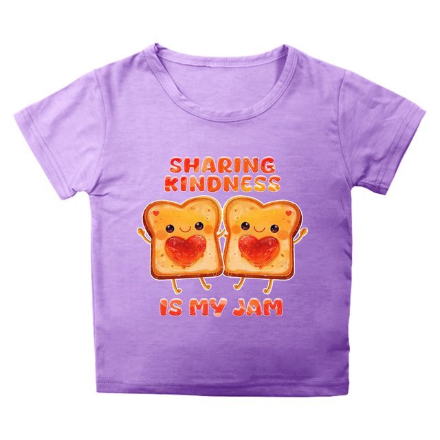 TZEWGL Cute Shirt For Girl Graphic Printing Round Neck Short Sleeve Boy Top For Kids size 3-4T