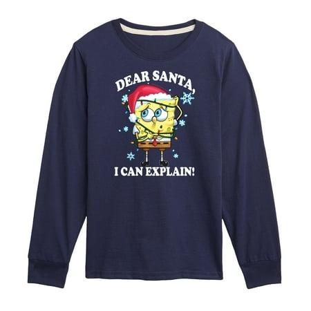 

SpongeBob SquarePants - Dear Santa - Toddler And Youth Long Sleeve Graphic T-Shirt