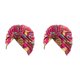 thumbnail image 2 of Minnieouse Nudo Turbante Musulmán Hijab Frente Cruz Beanie Moda Bohemia Estiramiento Ajustable Gorras Mujer Pérdida Bonnet Tipo 9 tipo 9 2piezas, 2 of 6