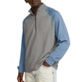 thumbnail image 4 of Men's Quarter-length Zipper Multi-color Long-sleeved Button-down Casual Shirt, 4 of 5