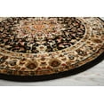 thumbnail image 4 of Nourison Delano Persian Center Medallion Black 3'4" x ROUND Area Rug, (3' Round), 4 of 6