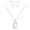 clear, variant on Austrian Crystal 16mm Teardrop Sterling Silver Necklace – 18 Inch -Bermuda Blue AB