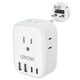 thumbnail image 1 of Adaptador de Enchufe LENCENT Inglés Blanco con 4 Salidas CA, 2 USB-C y 2 USB-A para Viaje a Reino Un, 1 of 7