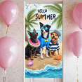 thumbnail image 7 of Bright Colors Hello Summer Dog Banner Tropical Design Beach Theme for Summer Party Outdoor Decoration Beach Events, 7 of 7